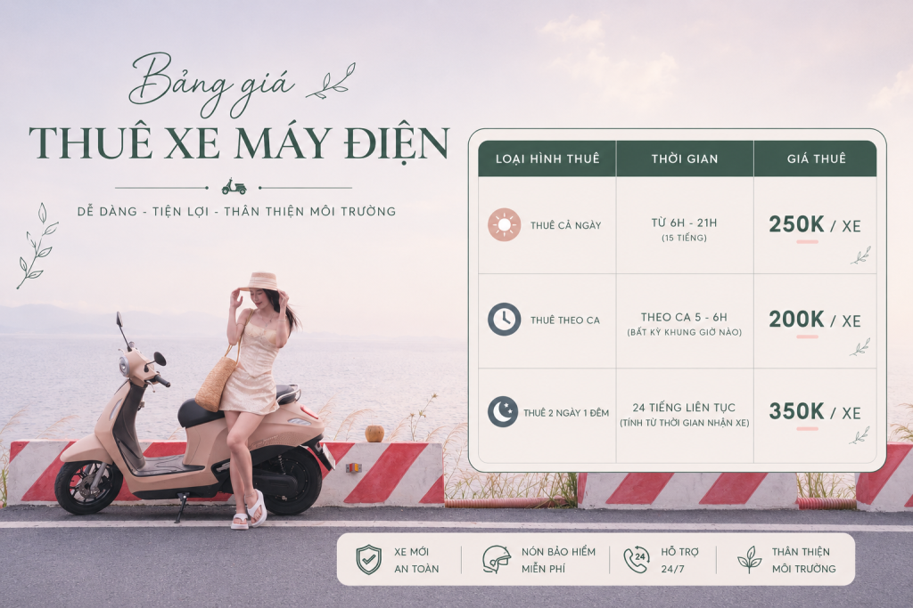 Bảng giá thuê xe máy Cát Bà 2026